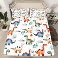 thumbnail image 2 of Castle Fairy Cartoon Dinosaur Queen Sheet Sets for Preppy Children,Animal Dino Bed Set, 2 of 7