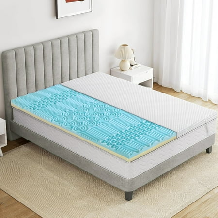 MARNUR 3  7-Zone Gel Memory Foam Mattress Topper  King Size