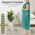 thumbnail image 4 of Ezi Satin Nightgowns for Women - Soft & Breathable Knee-Length Night Gowns - Adult Womens Nightgown M - Plus Size,4X,Sky Blue, 4 of 9