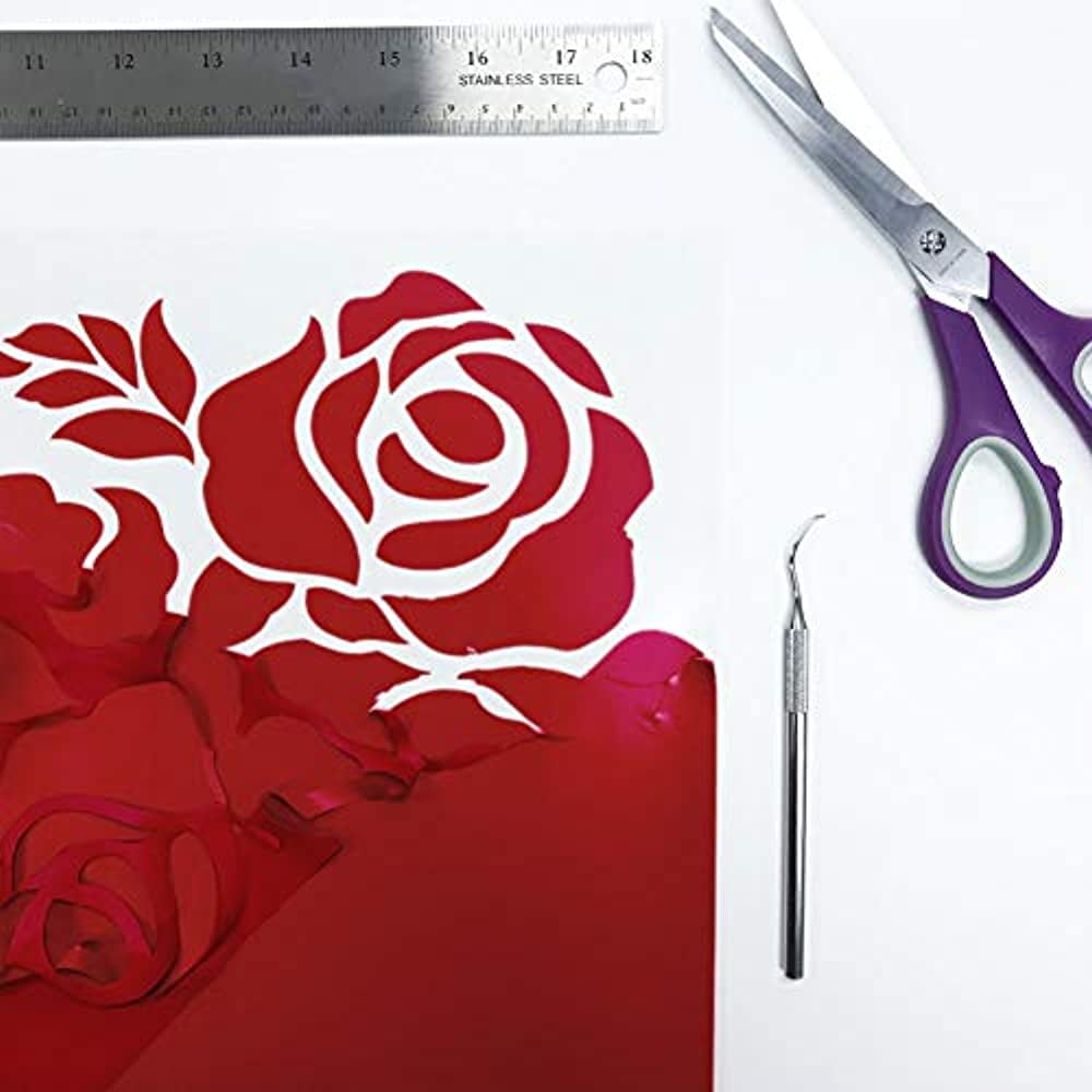 Siser Easyweed Red 15" x 10' (feet) Iron on Heat Transfer Vinyl Roll, HTV