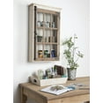 thumbnail image 6 of Kate and Laurel Hutchins Decorative Farmhouse Wood Wall Storage Cabinet with Window Pane Glass Door, Rustic and White, 6 of 6