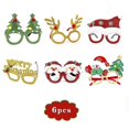 thumbnail image 1 of Gafas de fiesta JanHm Gafas de Navidad con purpurina 6 unids/set, 1 of 1