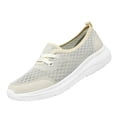 thumbnail image 3 of Domzle Slip On Sneakers Comfortable All-Day Wear, Hands Free Convenience, Womens Walking Shoes with Arch Support, Wide Toe Box Available Beige, 3 of 7