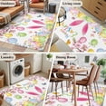thumbnail image 5 of Happy Easter Area Rugs 3'x5', Washable Small Throw Rugs for Living Room Bedroom, Spring Watercolor Bunny Eggs Flower Branch Indoor Outdoor Rug Non-Slip Low Pile Carpet Runner Reversible Floor Mats, 5 of 8