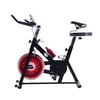 Soozier Indoor Stationary Cycling Exercise Bike w/LCD Display - Black and Red