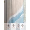 thumbnail image 6 of Summer Blue Beach Wave Sheer Curtains 2 Panels Set Coastal Nautical Watercolor Gradient Ocean Sea Sheer Window Curtains Light Filtering Rod Pocket Voile Drapes for Bedroom Living Room 52"X108", 6 of 8