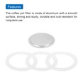 thumbnail image 4 of Uxcell Stovetop Espresso Maker Parts 1 Filter and 3 Silicone Gasket Seals 64x54x3mm for 6-Cup Mocha Coffee Maker Pot, 4 of 6