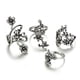 thumbnail image 2 of Bohemio Arriba Plata 4pcs/Set Azul Mujeres Pila Set Vintage Anillos Anillos, 2 of 8