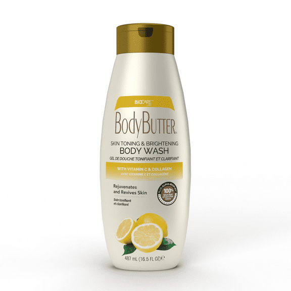 BioCare Skin Toning & Brightening Adult Body Wash with Vitamin C and Collagen Sulfate Free 16.5 oz