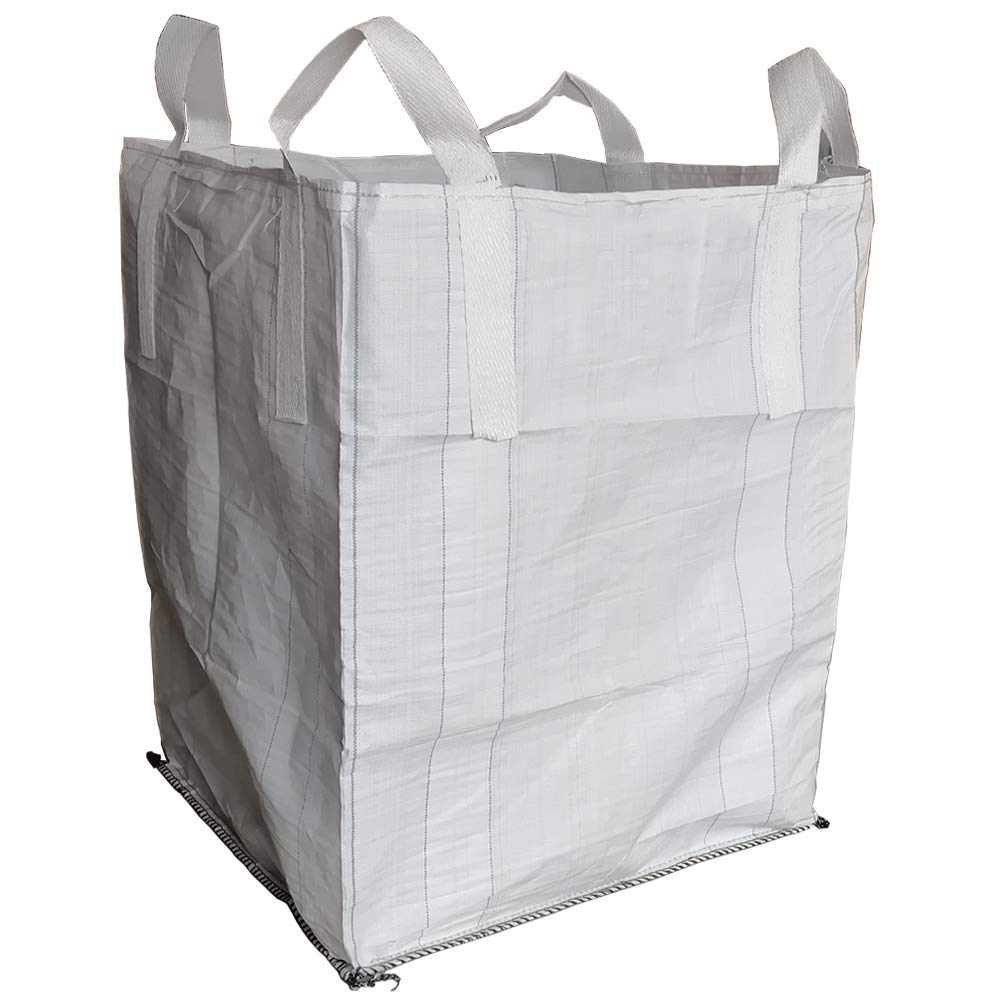 4 x FIBC Bulk Bag, 35"L x 35"W x 43"H, 3000lbs SWL, Open Top Flat
