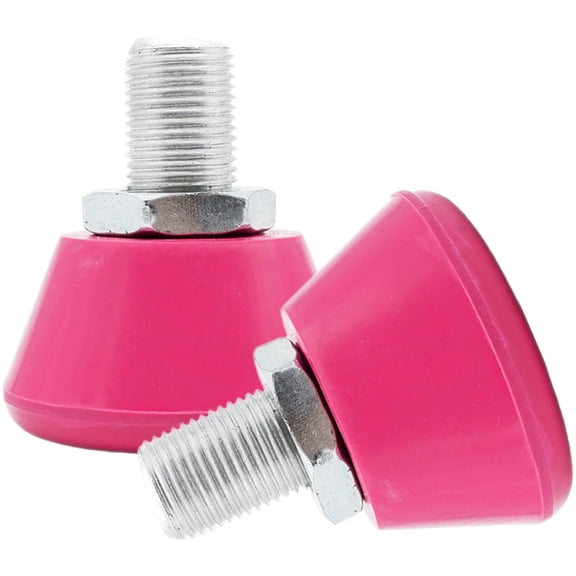 NUOLUX 1Pair Replaceable Rosy Rubber Roller Skate Stoppers with Adjustable Brake Height for Safe Skating
