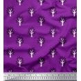thumbnail image 1 of Soimoi Moss Georgette Fabric Floral & Flying Swan Block Printed Fabric 1 Yard 42 Inch Wide, 1 of 3