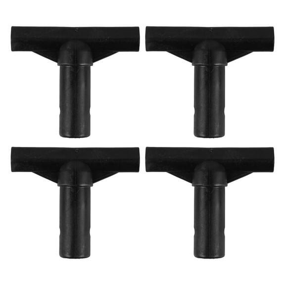 4 Pcs Trampoline Enclosure Poles Part Trampoline Tube Connector Trampoline Accessories Black 9.00X7.50X2.00CM