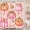 Pink, variant on Fall Pink Gold Glitter Pumpkin Shower Curtain, Cute Leopard Print Thanksgiving Glam Farmhouse Bathroom Curtains, Waterproof Fabric Shower Curtain Set with Hooks 36X72 Inch