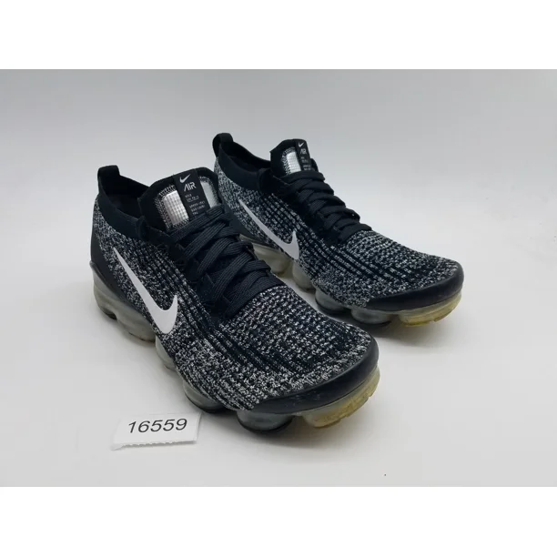 Ni - ke Ni - ke Air Vapormax Flyknit 3 Women's Size 10 Running Shoes Black White Oreo