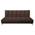 thumbnail image 1 of Sofa Cama Reclinable El Bazar Store Zeus Chocolate Terciopelo Futon 3 posiciones Abotonado Sala, 1 of 6