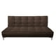 thumbnail image 1 of Sofa Cama Reclinable El Bazar Store Zeus Chocolate Terciopelo Futon 3 posiciones Abotonado Sala, 1 of 6