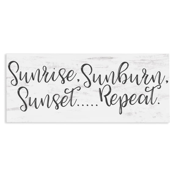 Stupell Industries Coastal Sunrise Sunburn Sunset Repeat Canvas Art, 24 x 10, by Lux   Me Designs