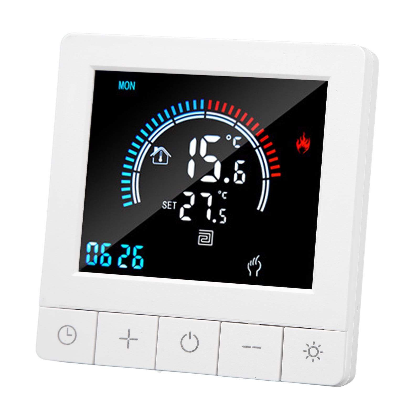 Smart Thermostat With Remote Control, LCD Display 560 Degrees Celsius Setting Range For Home