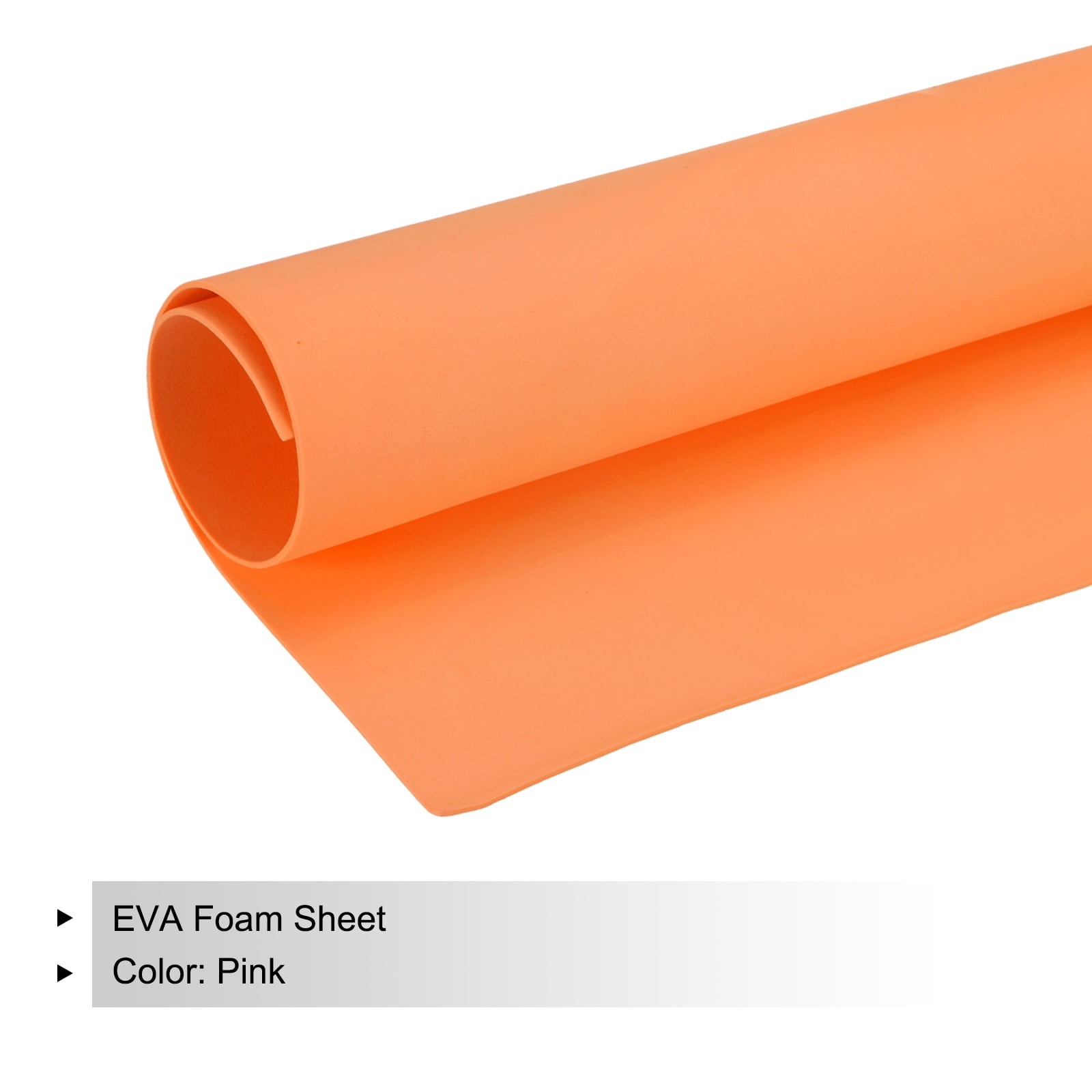 Uxcell EVA Foam Sheets Orange 39.4 Inch x 39.4 Inch 2mm Thick Crafts Foam Sheets for Costumes, Arts and Crafts Projects Pack of 1
