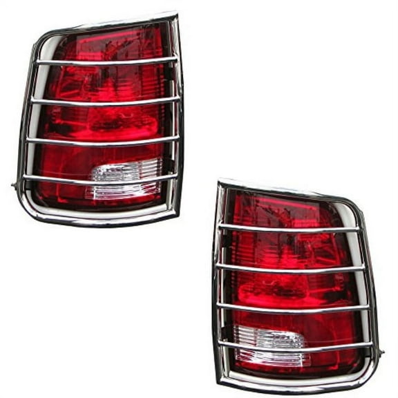 Black Horse Tail Light Guards 7G020206SS Compatible with 2006-2010 Hummer H3