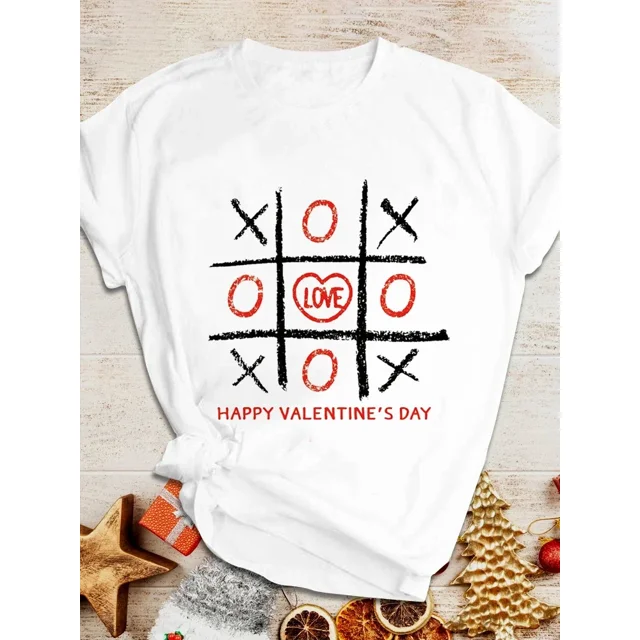 Camiseta de estilo navideño para mujer, ropa con estampado de dibujos animados, moda para mujer