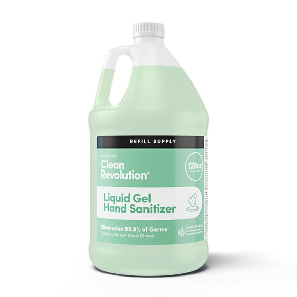 Gel líquido desinfectante para manos Clean Revolution, 3,8 L, 70% etanol