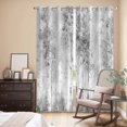thumbnail image 3 of Contemporary Grey Tree Kitchen Curtains 96 Inch Length, Abstract Art Oil Paiting Grommet Top Bedroom Living Room Curtains, Light Filtering Cafe Curtain Drapes 2 Panels Set 104''x96'', 3 of 9