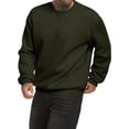 thumbnail image 3 of KISSMODA Men's Crewneck Sweatshirt Casual Long Sleeve Sweat Shirts Comfy Basic Winter Pullover Shirt, 3 of 4