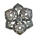 thumbnail image 1 of Broche para bufanda con diamantes de imitación y hebilla de cristal de 3,5 x 3,5 cm con diseño de, 1 of 7