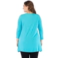 thumbnail image 7 of LELINTA  Womens Basic 3/4 Sleeve Tops Round Neck A-Line Tops Tunic Loose Fit T-Shirts Two Style, 7 of 7