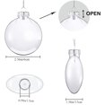 thumbnail image 5 of NOGIS 12PCS Christmas Flat Ball Ornaments, 2.36 inch Plastic Fillable Ornaments Clear Flat Ball Ornaments Transparent Disc Globes for Christmas DIY Crafts Hanging Decoration (Flat), 5 of 7