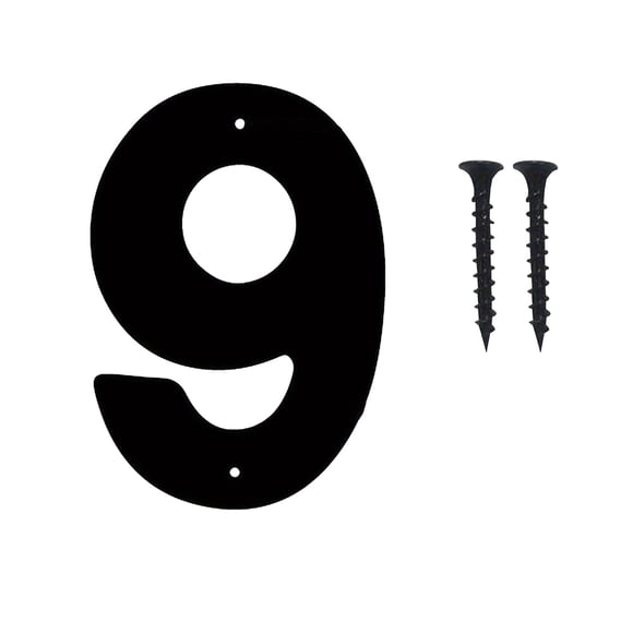 Eattic Mailbox Letters Modern Black Metal House Number Sign - Decorative Address Plaque for Home & Apartment Outdoor House Numbers 1X Digital Pendant
