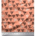 thumbnail image 1 of Soimoi Tissu Crêpe de Rayonne Tissu Imprimé à Blocs Triangulaires 1 Yard 46 Pouces de Large, 1 of 3