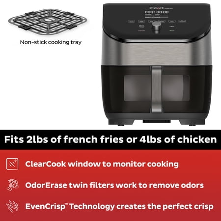 Instant Vortex Plus ClearCook + OdorErase, 6-qt Sansujyuku sansujyuku.com