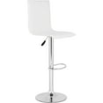 thumbnail image 3 of SAFAVIEH Magda Chrome Steel Swivel Barstool, White, 3 of 4