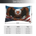 thumbnail image 2 of Salouo Cartoon Bald Eagle USA Pattern Pillow Cases,1PC Pillow Covers with Envelope Closure Decorative Pillow Case for Bed Couch,Pillows Not Included-14"x20", 2 of 6