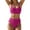 Hot Pink, variant on High Waist Bikini Set for Women 2025 Summer Two Piece Swimwear Solid Ribbed U Neck Adjustable Thin Strap Swimsuit For Beach Pool, Army Green, Small