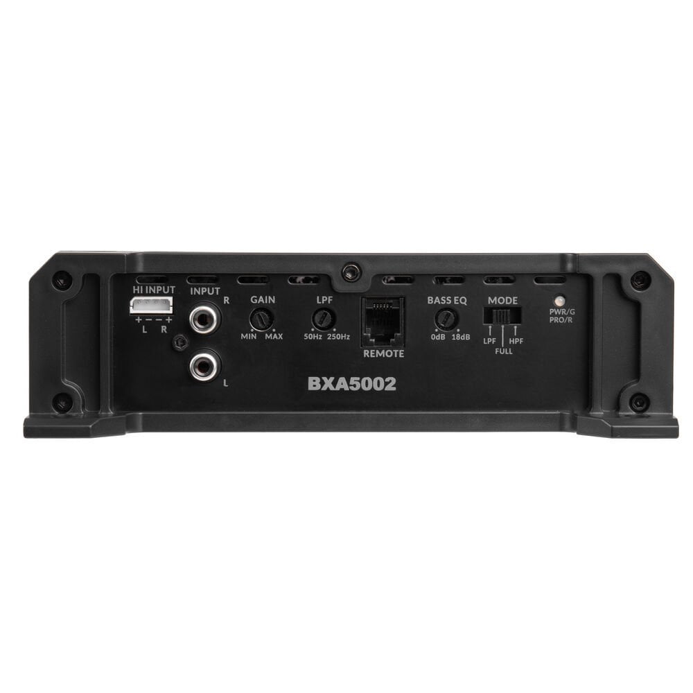 Belva BXA5002 Class-A/B 2-Channel Car Audio MOSFET Amplifier 500W w/ Remote Subwoofer Control