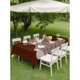 thumbnail image 4 of Outdoor Tablecloth with Umbrella Hole for Patio/Picnic/Party/Camping, Red Brown Gourd Waterproof Table Cloth Rectangle Table Cover Washable, Modern Abstract Art Geometric (52"x 70"), 4 of 9