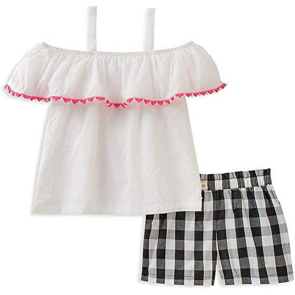 Kate Spade Toddler Girls' Off-The-Shoulder Top & Gingham Shorts Set, 6X