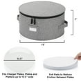 thumbnail image 2 of China Storage Container for Charger Plate - 13" W x 7" H - Includes 12 Felt Dividers. Hard Shell and Stackable with Padded Interior. Great for Platters, Big Plates and Serving Dishes up to 12.5" W, 2 of 7