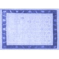 thumbnail image 1 of Ahgly Company Machine Washable Indoor Rectangle Persian Blue Traditional Area Rugs, 5' x 8', 1 of 4