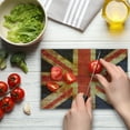 thumbnail image 4 of England Cutting Board, Grunge Union Jack Design National United Kingdom Country Flag Image, Decorative Tempered Glass Cutting and Serving Board, in 3 Sizes, by Ambesonne, 4 of 5
