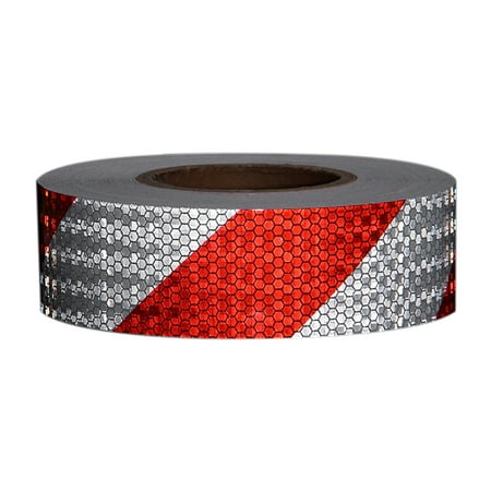 Image of Andoer Stay Safe on Road with Reflective Tape Red & White Reflective Tape for Vehicles Water Resistant