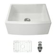 thumbnail image 2 of Logmey 24inch Apron Front White Kitchen Sink Single Bowl Ceramic Farmhouse Sinks, 2 of 7