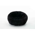 thumbnail image 2 of FFH Bean Bag Chair for Adults, Floral-Shaped Lazy Chair, Ultra-Soft Faux Fur Sofa Chair, Large Reading Chair for Living Room, Bedroom, Black, 2 of 9