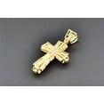 thumbnail image 3 of Yellow Diamond Cross Pendant .925 Sterling Silver Pave Setting Mens Charm .30 Ct, 3 of 7