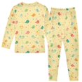 thumbnail image 2 of Dailycode Cotton Pajama Set Snug Fit Long Sleeve Top and Pants for 18M-8Y Colorful Birds and Stars, 2 of 7