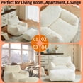 thumbnail image 6 of Timbernest Accent Chair with Ottoman, Boneless Lounge Chair with Ottoman, Cozy Corduroy Recliner for Small Spaces, Beige, 6 of 6